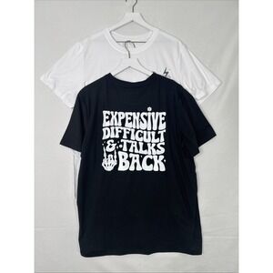 Expensive Difficult & Talks‎ Back & Tanned & Tipsy Graphic Tee Large Bundle